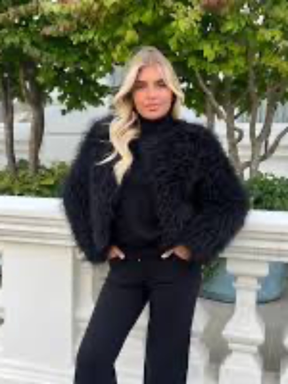 Genuine Mongolian Fur Bomber